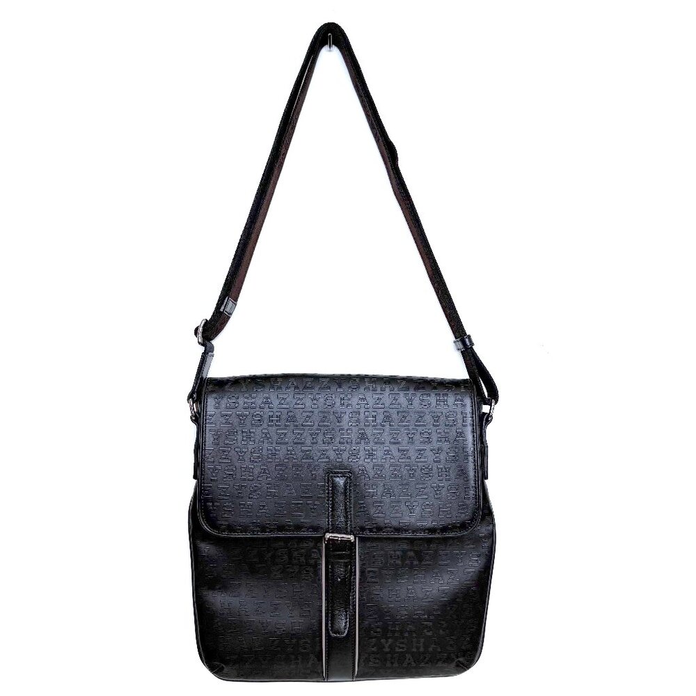 Hazzys Faux Leather Messenger Shoulder Crossbody Buckle Bag Snap Closure Lined